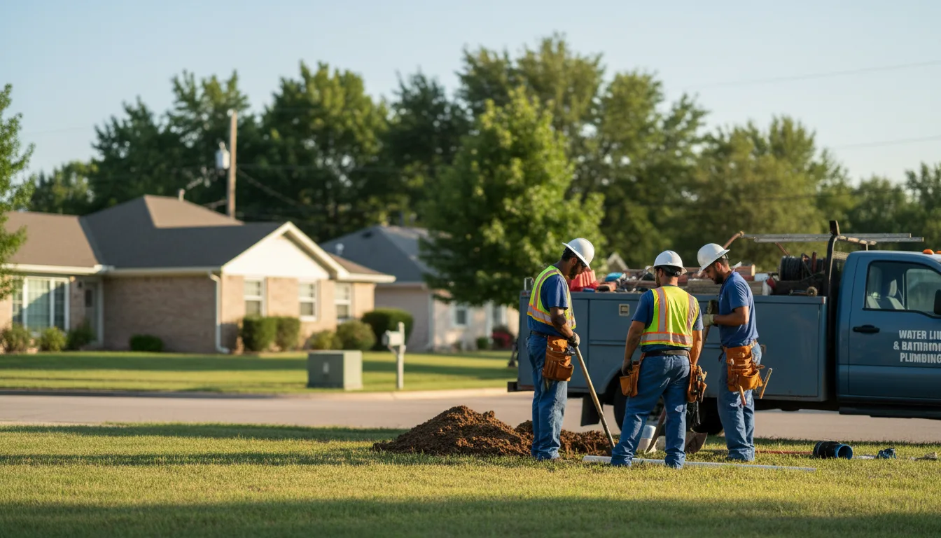 Residential water line and bathroom plumbing service in Pisek, ND
